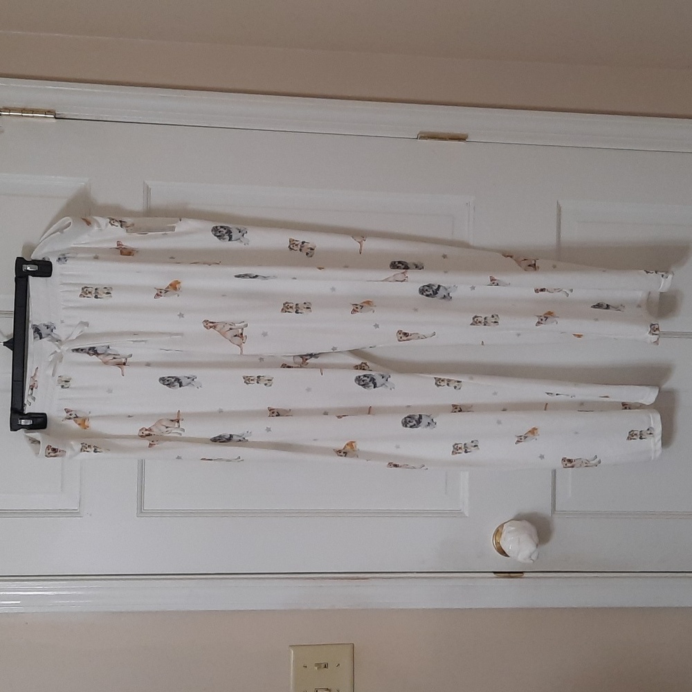 PJ Salvage White Dog Print Lounge Pants